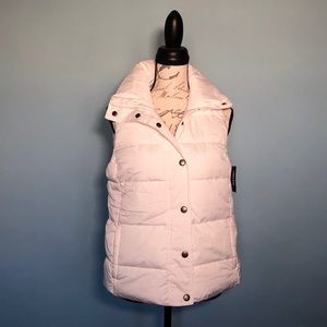 Old Navy White Puff Vest Medium